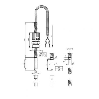 TOPE-26-K-32-6-G1/4-PT100-A-3-2m